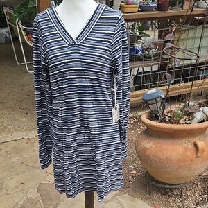 New W Tag Aventura Women's Black & White Victoria Top Casual T-Shirt Dress Sm